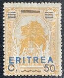 [Italian Postage Stamps Overprinted "ERITREA" in Dark Blue or Red & Surcharged, τύπος W5]