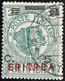 [Italian Postage Stamps Overprinted "ERITREA" in Dark Blue or Red & Surcharged, τύπος W1]