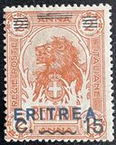 [Italian Postage Stamps Overprinted "ERITREA" in Dark Blue or Red & Surcharged, τύπος W3]