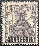 [German Empire Postage Stamps Overprinted "SAARGEBIET", 类型 F2]