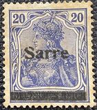 [German Empire Stamps Overprinted "SARRE", 類型 A7]