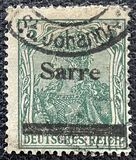 [German Empire Stamps Overprinted "SARRE", 類型 A3]