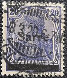 [German Empire Stamps Overprinted "SARRE", 類型 A7]