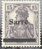 [German Empire Stamps Overprinted "SARRE", 類型 A6]