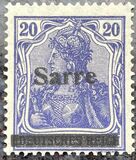 [German Empire Stamps Overprinted "SARRE", 類型 A7]