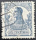 [King Alfonso XIII - Blue Control Number on Back Side, type L6]