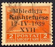 [National Congress - Stamps of 1930 Overprinted "Mbledhja - Kushtetuëse - 12-IV-1939 - XVII", Tipi BZ1]