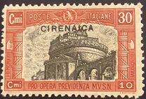 [Not Issued Italian Postage Stamps Overprinted "CIRENAICA", Вид K]