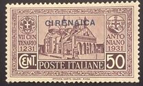 [Not Issued Italian Stamps Overprinted "CIRENAICA", Scrivi R3]