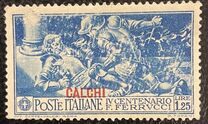 [Italian Occupation- Italian Postage Stamps No. 308-312 Overprinted "CALCHI", type I2]
