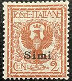 [Italian Stamps Overprinted "SIMI", type A]