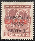 [Stamps from Crete Overprinted - With ELLAS, प्रकार AM]