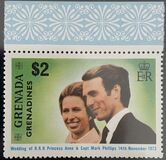 [Royal Wedding of Princess Anne and Mark Phillips - Issues of 1973 of Grenada Overprinted "GRENADINES", type B]