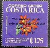 [Airmail  - Issue of 1975 Overprinted "50 Aniversario del Primer Vuelo de PAN AM en Costa Rica 1928-1978", tegund XR]
