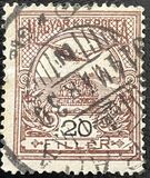 [Turul over Crown of Saint Stephen - New Watermark, type F41]