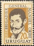[The 104th Anniversary of the Death of Manuel Oribe, 1792-1857, type OJ1]