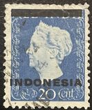 [Queen Wilhelmina - Netherlands Indies Postage Stamps Overprinted "INDONESIA" - Bar 1,8mm High, Tip A1]