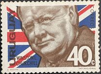 [Airmail - The Commemoration of Sir Winston Spencer Churchill, نوع RF]