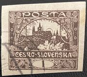 [Definitives - "ČESKO-SLOVENSKÁ" Above Value, Scrivi G1]