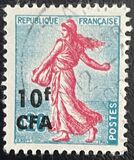 [Stamps of France Surcharged, тип DA3]