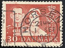 [The 25th Anniversary of the Marriage of King Frederik IX and Queen Ingrid, type EA]