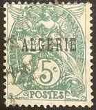 [French Postage Stamps Overprinted in Black, type B2]
