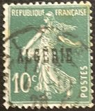 [French Postage Stamps Overprinted in Black, type B3]