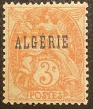 [French Postage Stamps Overprinted in Black, type B1]