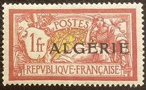 [French Postage Stamps Overprinted in Black, type B13]
