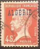 [French Postage Stamps Overprinted in Blue, type C4]