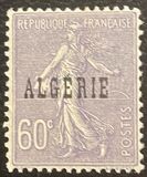 [French Postage Stamps Overprinted in Black, type B11]