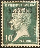 [French Postage Stamps Overprinted in Black, type B4]