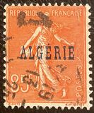 [French Postage Stamps Overprinted in Blue, type C6]