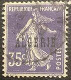 [French Postage Stamps Overprinted in Black, type B9]