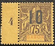 [Issues of 1904-1907 Surcharged - Distance between 0 & 5: 1½mm, Distance between 1 & 0: 2½mm, type L9]