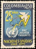 [Airmail - The 25th Anniversary of United Nations, タイプ AHO]