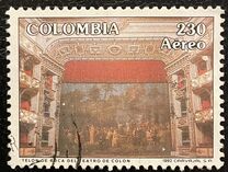 [Airmail - The 100th Anniversary of Columbus Theatre, Bogota, type BIQ]