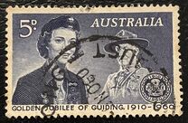 [50° anniversario. del movimento ragazze guida - Tipografia: Note Printing Branch, Reserve Bank of Australia, Scrivi FW]