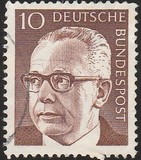 [Serie básica. Gustav Heinemann, 1899 - 1976. Tercer presidente., tipo QI1]
