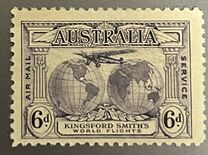 [Airmail - Charles Kingsford Smith's World Flights, Inscription "AIR MAIL - SERVICE" in Left and Right Side, Typ K]