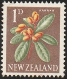 [Motivi locali - Fiori - Filigrana: NZ e stella multiple - Tipografia: De La Rue & Co. Ltd., Scrivi GS]