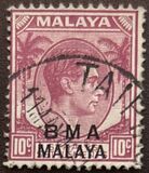 [Straits Settlements Postage Stamps Overprinted "B M A MALAYA" in Black or Red Colour, type A6]