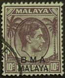 [Straits Settlements Postage Stamps Overprinted "B M A MALAYA" in Black or Red Colour, տեսակ A6]