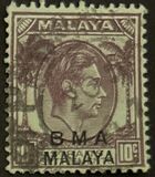 [Straits Settlements Postage Stamps Overprinted "B M A MALAYA" in Black or Red Colour, տեսակ A6]