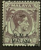 [Straits Settlements Postage Stamps Overprinted "B M A MALAYA" in Black or Red Colour, տեսակ A6]