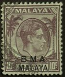 [Straits Settlements Postage Stamps Overprinted "B M A MALAYA" in Black or Red Colour, տեսակ A6]