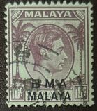 [Straits Settlements Postage Stamps Overprinted "B M A MALAYA" in Black or Red Colour, տեսակ A6]