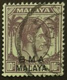 [Straits Settlements Postage Stamps Overprinted "B M A MALAYA" in Black or Red Colour, տեսակ A6]