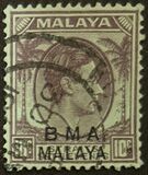 [Straits Settlements Postage Stamps Overprinted "B M A MALAYA" in Black or Red Colour, տեսակ A6]