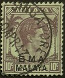 [Straits Settlements Postage Stamps Overprinted "B M A MALAYA" in Black or Red Colour, տեսակ A6]